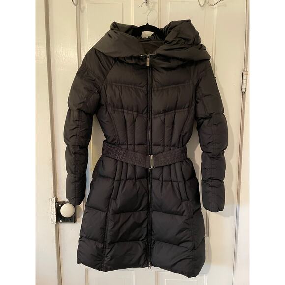 ADD ICON 10 Pillow Collar Hooded 95/5 Down Puffer black women’s Coat Jacket US 4 - Picture 3 of 13
